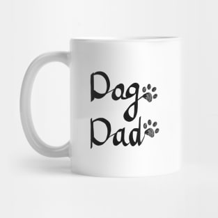 Calligraphic handwriting ''Dog Dad'' text Mug